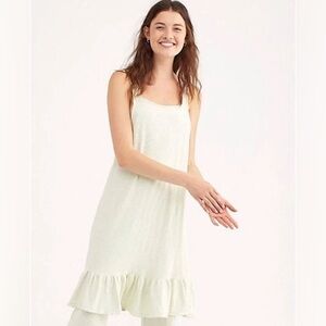 FP Beach Dream of You Green Sleeveless Tunic Dress Ruffle Hem Women’s Size XS